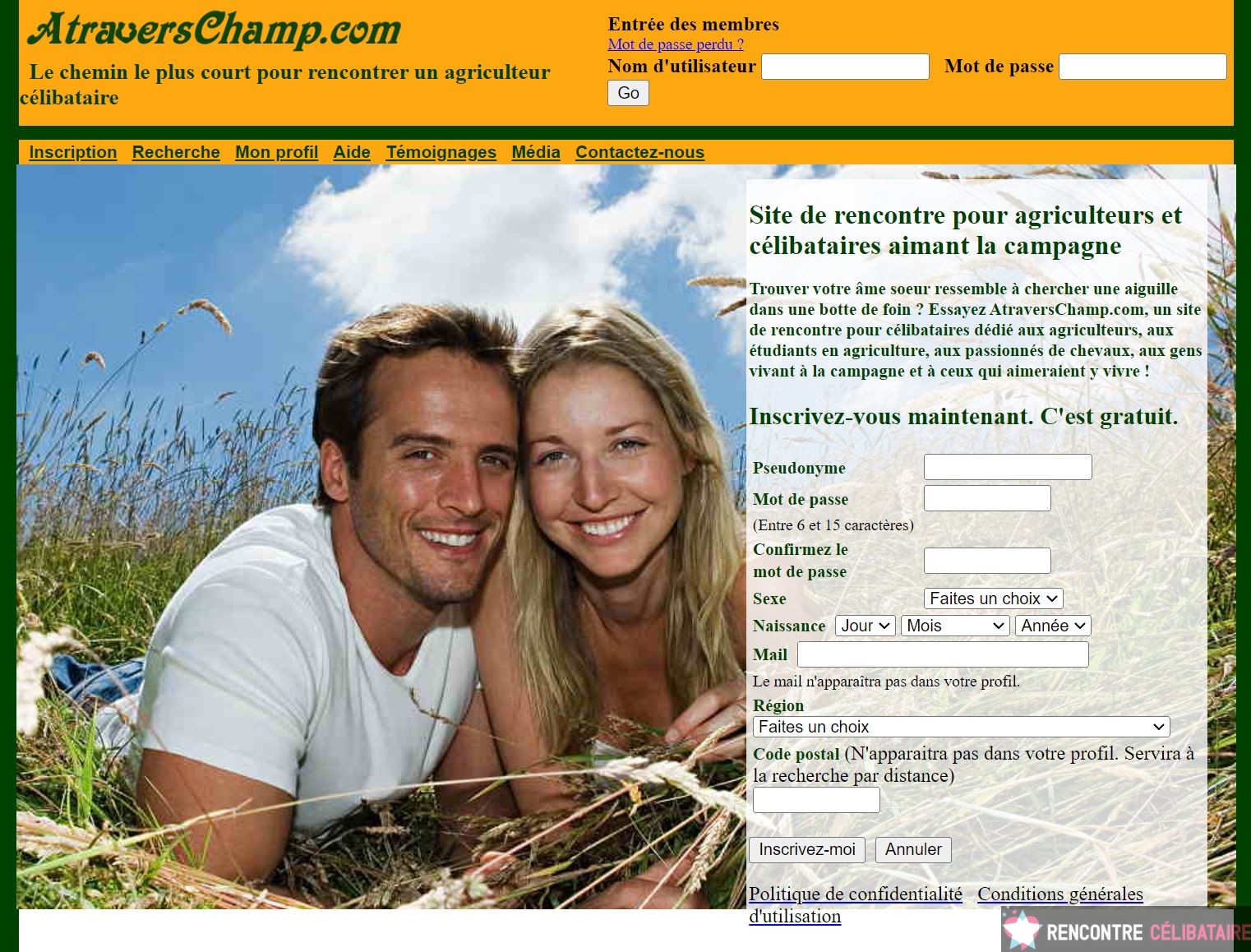 site de rencontre agriculteur celibataire gratuit)