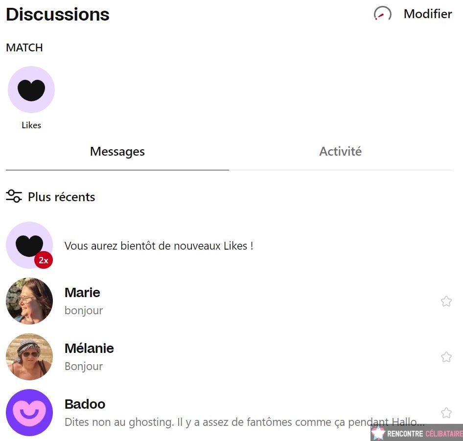 badoo messagerie