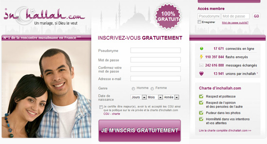 bienvenue sur inshallah.com site de rencontre musulman site de rencontre gratuit sans inscription et sans email