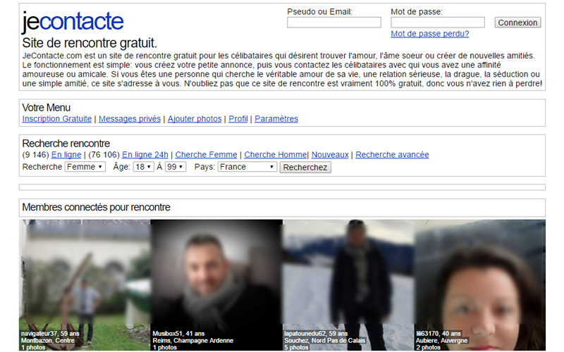 page accueil site de rencontre jecontact 2017