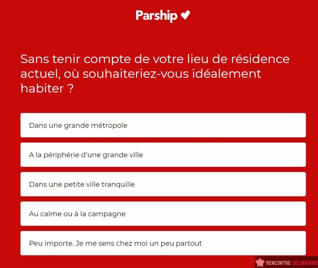 parship test personnalite