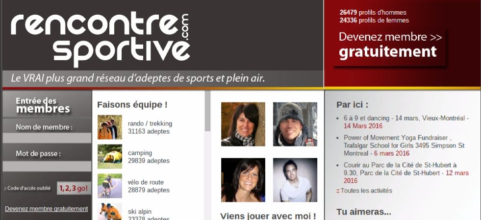 Rencontre sport42 inscrit(e) sur le site de rencontres gratuit lorizon