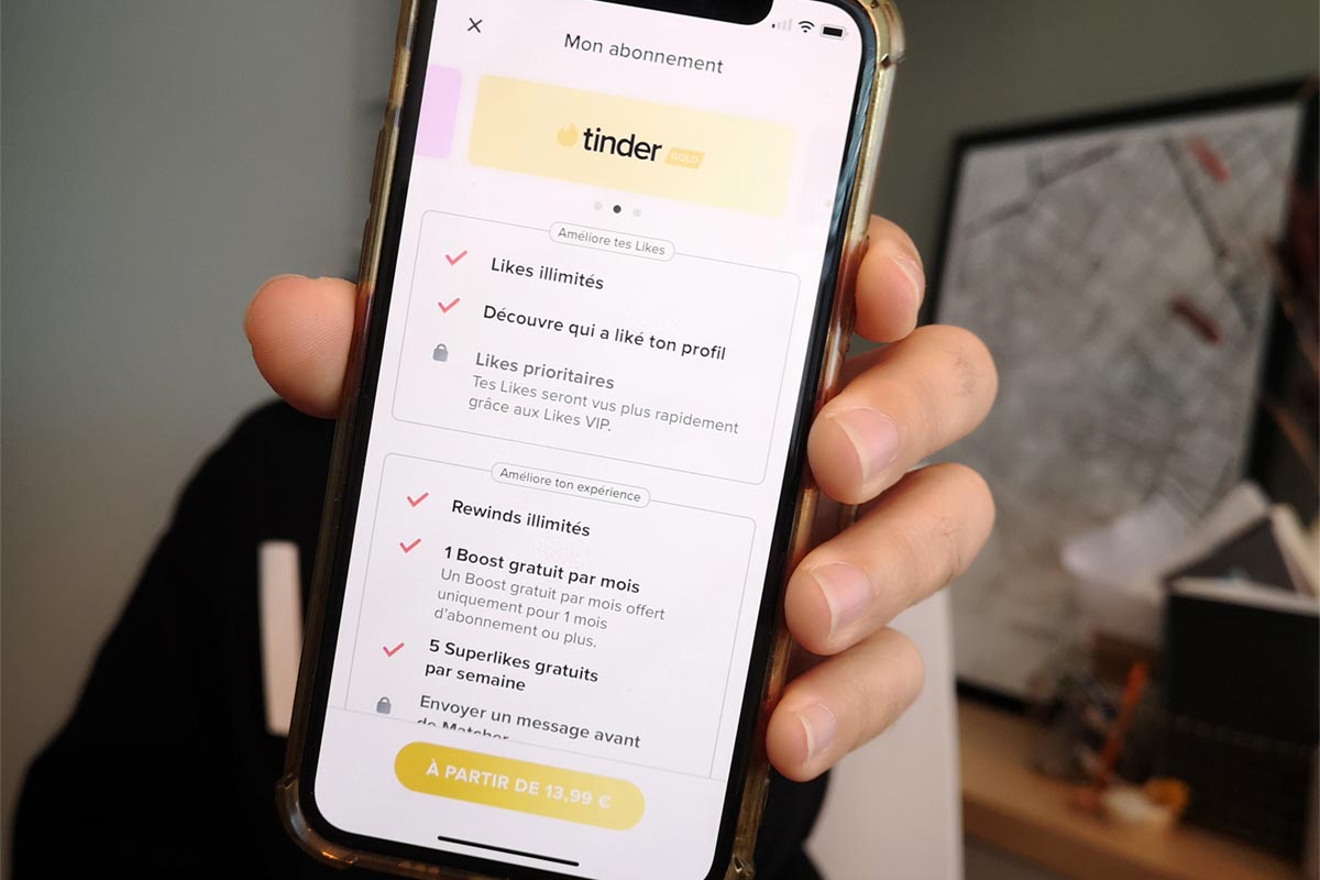 Tinder : seulement 1 utilisateur sur 7 a un abonnement